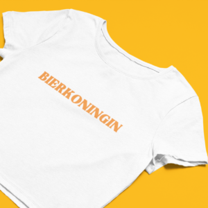 "Bierkoningin" Crop Top voor Koningsdag